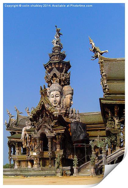 Sanctuary of Truth Pattaya Thailand Print by colin chalkley