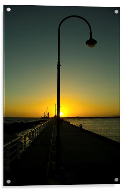 St Kilda Pier Acrylic by mark blower