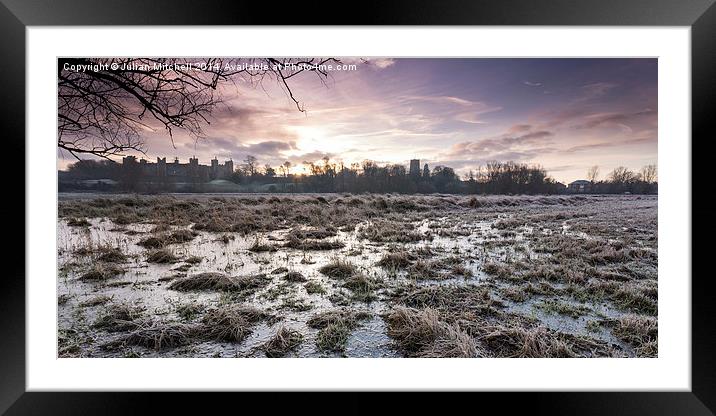 The Mere Framed Mounted Print by Julian Mitchell
