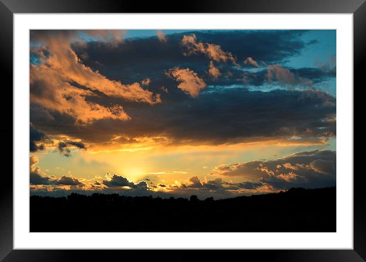 Cloudy Sunset Framed Mounted Print by Marco Buresti