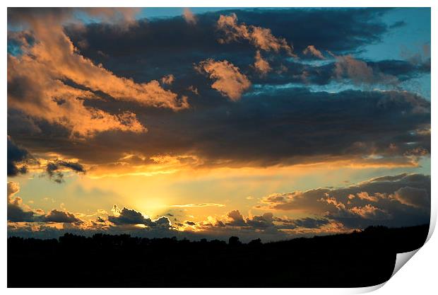 Cloudy Sunset Print by Marco Buresti