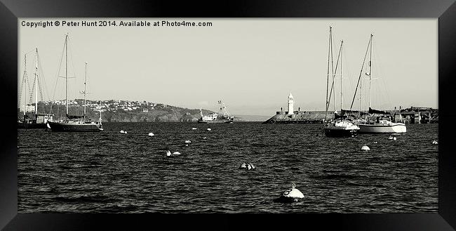 Brixham Outer Harbour Framed Print by Peter F Hunt