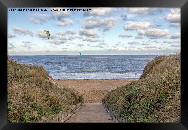 Kite surfing at Botany Bay Framed Print by Thanet Photos
