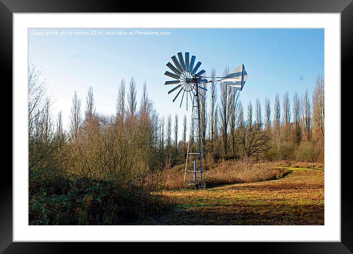 Wind And Solar Power Framed Mounted Print by philip milner