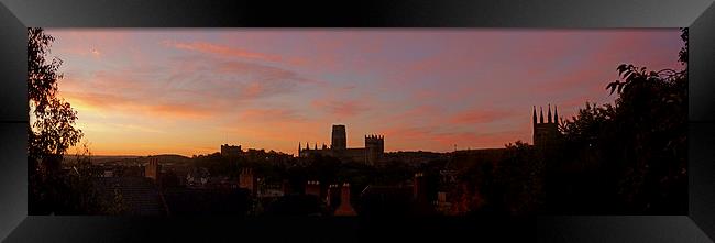 Panoramic View of Durham Cathedral Framed Print by adrian shirkey