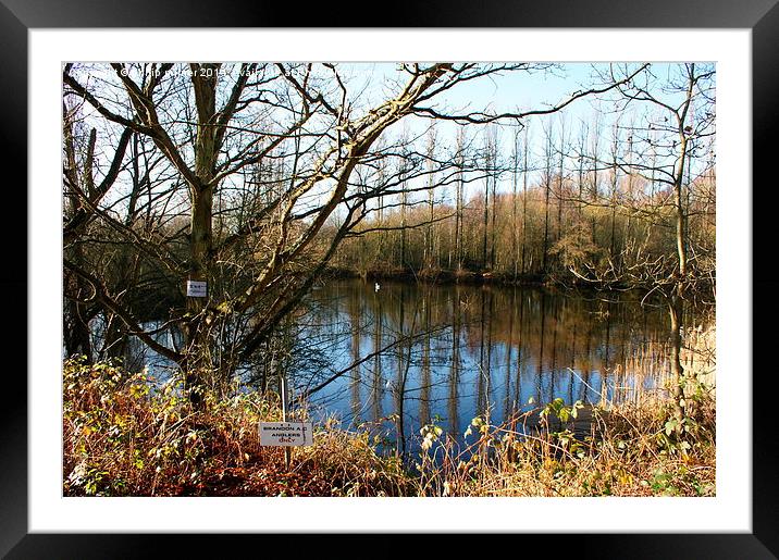 Winter Views Across The Lake Framed Mounted Print by philip milner