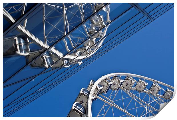 Manchester Big Wheel Print by Andy McGarry