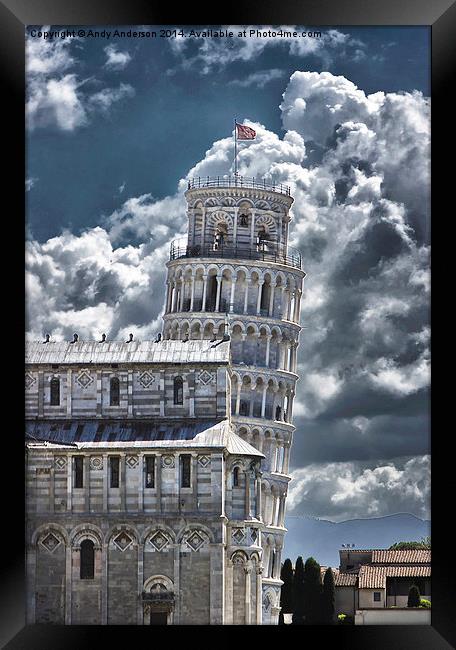 Leaning Tower Leaning Framed Print by Andy Anderson