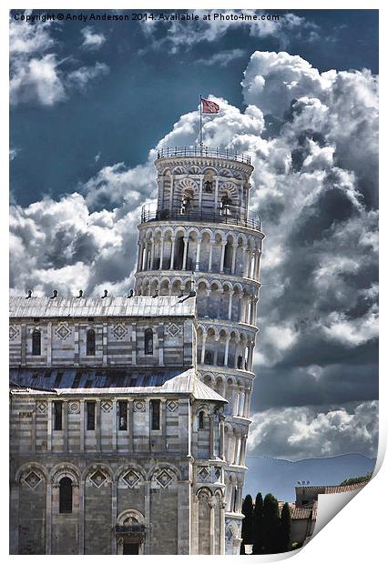 Leaning Tower Leaning Print by Andy Anderson