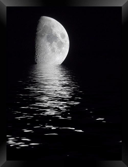 Moonset Framed Print by Rob Lester