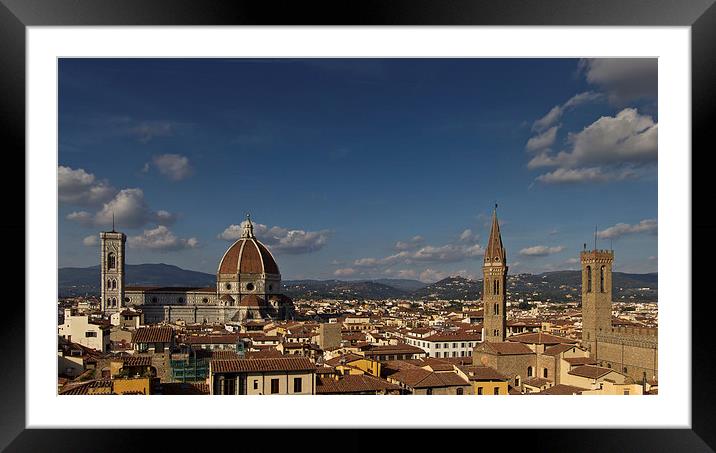 Florence Cityscape Framed Mounted Print by Andy McGarry