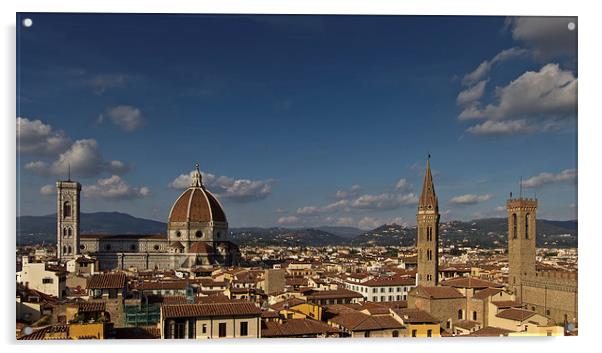 Florence Cityscape Acrylic by Andy McGarry