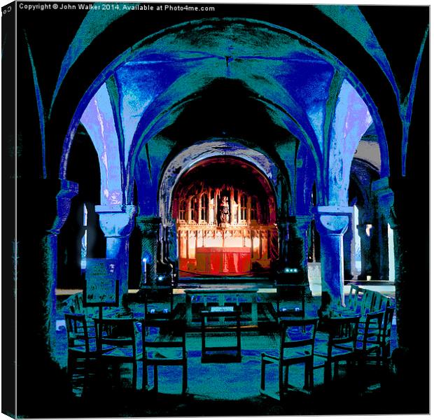 Chapel in the Crypt Canvas Print by John B Walker LRPS
