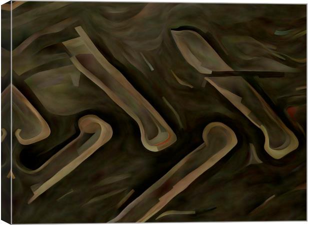 Tarmac Abstract Canvas Print by Trevor Butcher