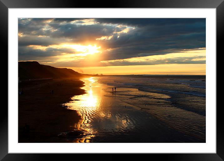 saltburn sunset Framed Mounted Print by paul wheatley