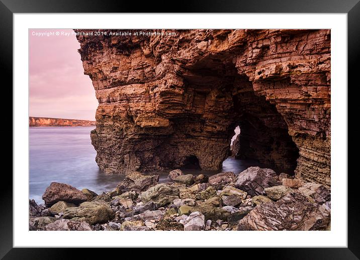 Marsden Rock-Close Up Framed Mounted Print by Ray Pritchard