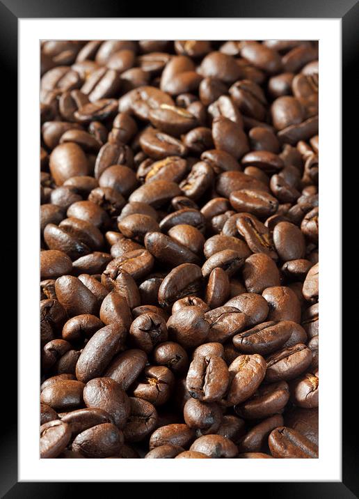 Rich and Aromatic Roasted Coffee Framed Mounted Print by Tommy Dickson