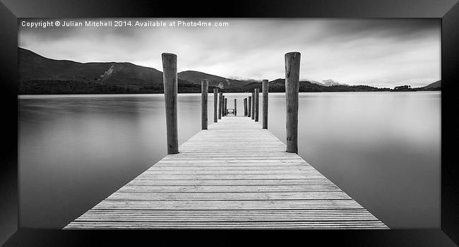 Derwent Water Jetty Framed Print by Julian Mitchell