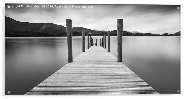 Derwent Water Jetty Acrylic by Julian Mitchell