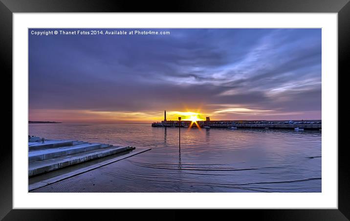 Sunset scene Framed Mounted Print by Thanet Photos