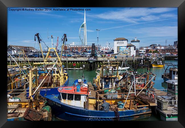 Portsmouth Harbour Framed Print by Audrey Walker