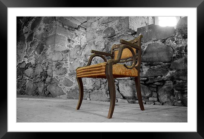lone chair Framed Mounted Print by matt currie
