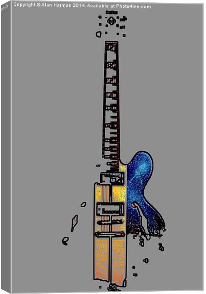 Guitar 4 Canvas Print by Alan Harman