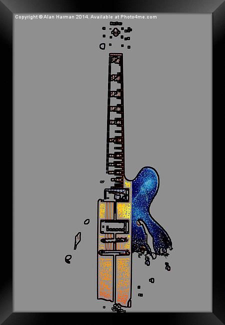 Guitar 4 Framed Print by Alan Harman