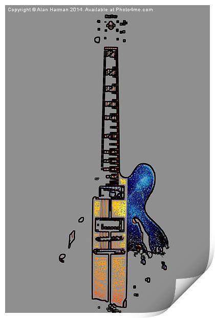 Guitar 4 Print by Alan Harman