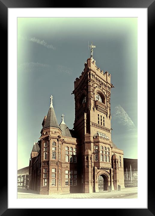 Pierhead Building Cardiff Tea Toned Framed Mounted Print by Steve Purnell