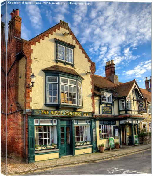 The Bugle Coaching Inn Canvas Print by Wight Landscapes