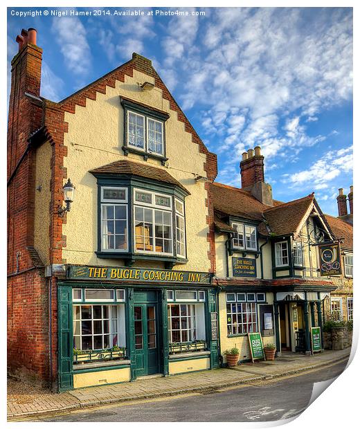 The Bugle Coaching Inn Print by Wight Landscapes