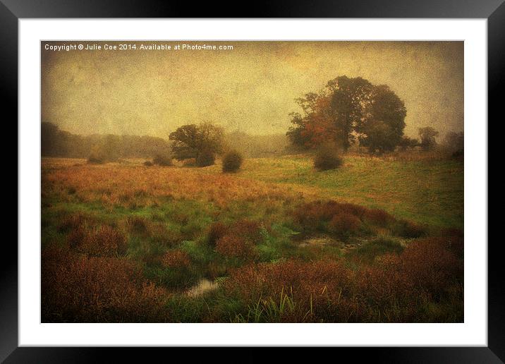 Meadow Fog Framed Mounted Print by Julie Coe