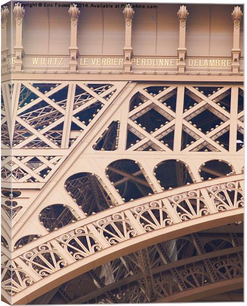 Eiffel Tower detail Canvas Print by Eric Fouwels
