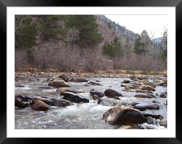 St Vrain river 5725 Framed Mounted Print by Don Brady