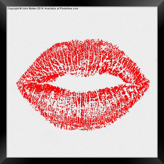Red Lips Framed Print by John B Walker LRPS