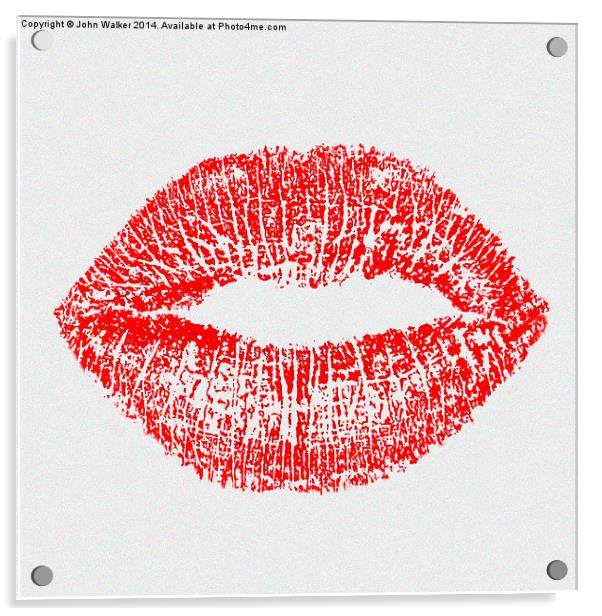Red Lips Acrylic by John B Walker LRPS