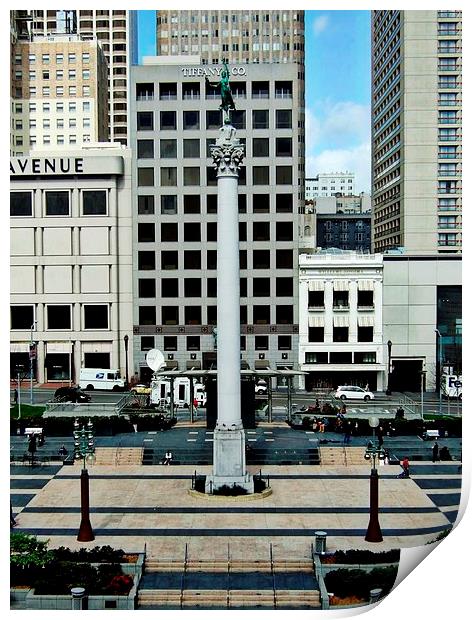 Square and Monument Print by Bill Lighterness