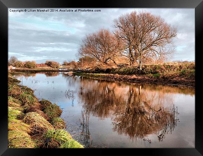 High Tide at the Creek. Framed Print by Lilian Marshall