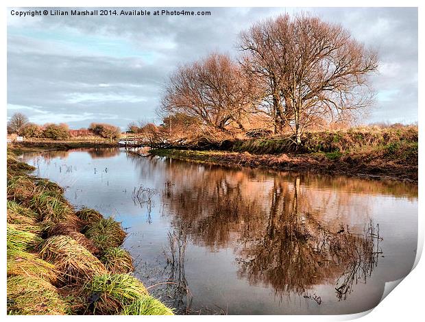 High Tide at the Creek. Print by Lilian Marshall