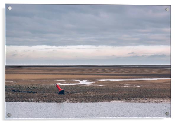 Low tide and distant wind farm. Wells-next-the-sea Acrylic by Liam Grant