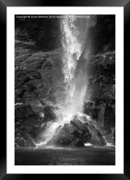 Waterfall Framed Mounted Print by Julian Mitchell
