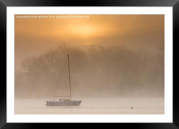 Mist on the Water Framed Mounted Print by Julian Mitchell