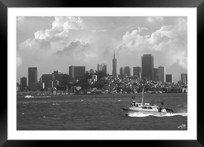 San Francisco bay Framed Mounted Print by Paul Hinchcliffe