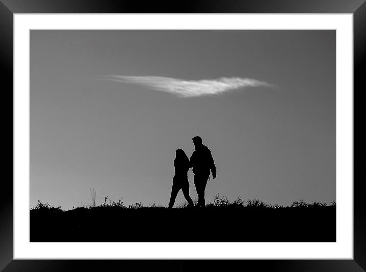 Lone Cloud Framed Mounted Print by Simon Alesbrook