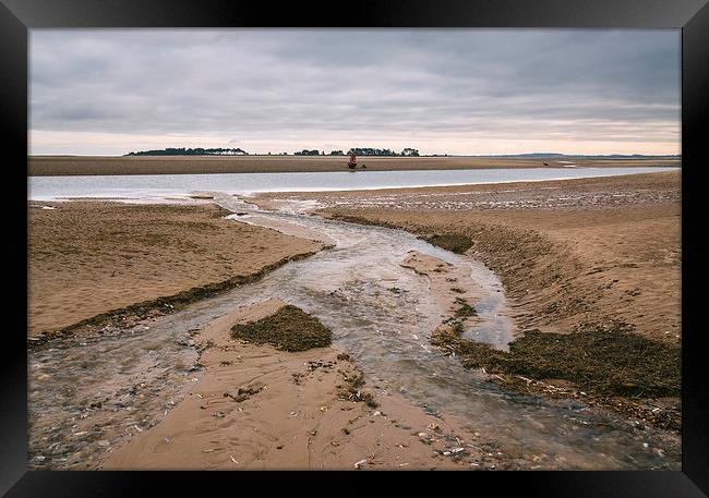 Low tide and dark skies. Framed Print by Liam Grant