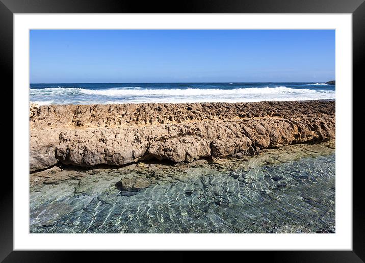 The North Coast of Curacao Framed Mounted Print by Gail Johnson