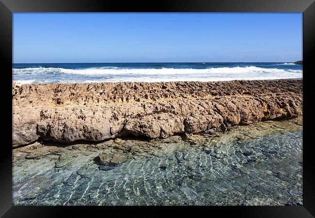 The North Coast of Curacao Framed Print by Gail Johnson