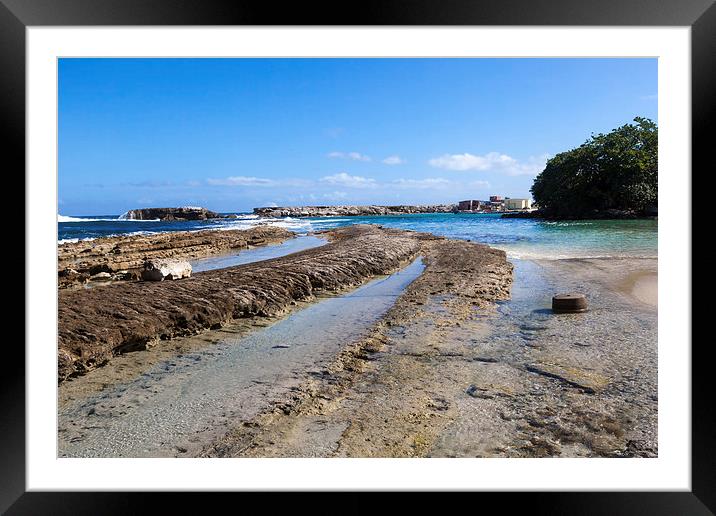 The North Coast of Curacao Framed Mounted Print by Gail Johnson