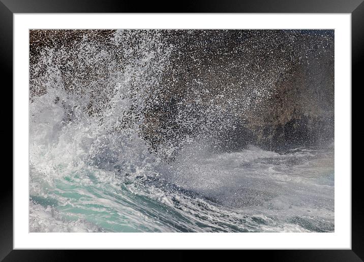 Crashing waves Framed Mounted Print by Gail Johnson